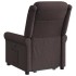 Silla de masaje reclinable de pie de tela marrón