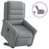 Sillón eléctrico reclinable elevable de tela gris