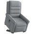 Sillón eléctrico reclinable elevable de tela gris