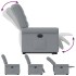 Sillón eléctrico reclinable elevable de tela gris