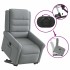 Sillón eléctrico reclinable elevable de tela gris