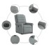 Sillón eléctrico reclinable elevable de tela gris