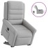Sillón eléctrico reclinable elevable de tela gris