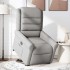 Sillón eléctrico reclinable elevable de tela gris