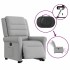 Sillón eléctrico reclinable elevable de tela gris