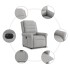 Sillón eléctrico reclinable elevable de tela gris