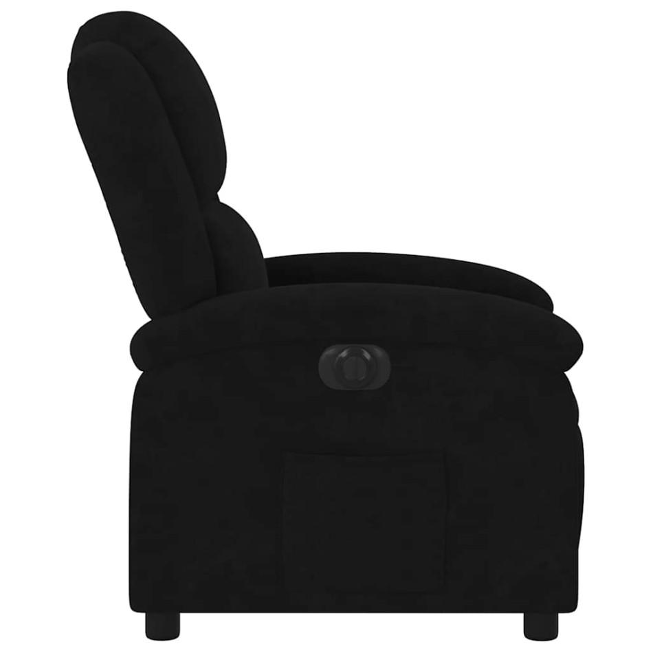 Sillón reclinable eléctrico de terciopelo