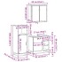 Set de muebles baño 3 pzas madera contrachapada roble