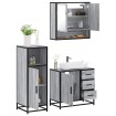 Set de muebles de baño 3 pzas madera contrachapada gris sonoma