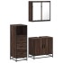 Set de muebles baño 3 pzas madera contrachapada roble