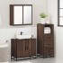 Set de muebles baño 3 pzas madera contrachapada roble