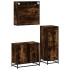 Set de muebles baño 3 pzas madera contrachapada roble
