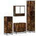 Set de muebles baño 4 pzas madera contrachapada roble