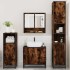 Set de muebles baño 4 pzas madera contrachapada roble