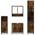 Set de muebles baño 4 pzas madera contrachapada roble