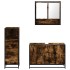 Set de muebles baño 3 pzas madera contrachapada roble