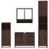 Set de muebles baño 4 pzas madera contrachapada roble