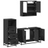 Juego de muebles de baño 3 pzas madera contrachapada