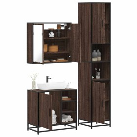 Set de muebles baño 3 pzas madera contrachapada roble