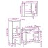 Set de muebles de baño 3 pzas madera contrachapada roble