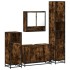 Set de muebles baño 4 pzas madera contrachapada roble