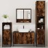 Set de muebles baño 4 pzas madera contrachapada roble
