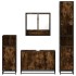Set de muebles baño 4 pzas madera contrachapada roble
