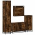 Set de muebles baño 4 pzas madera contrachapada roble
