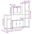 Set de muebles baño 4 pzas madera contrachapada roble
