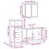 Set de muebles baño 3 pzas madera contrachapada roble