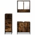 Set de muebles baño 3 pzas madera contrachapada roble