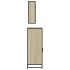 Set de muebles de baño 3 pzas madera contrachapada roble