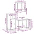 Set de muebles de baño 3 pzas madera contrachapada roble