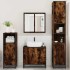 Set de muebles baño 4 pzas madera contrachapada roble