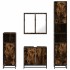 Set de muebles baño 4 pzas madera contrachapada roble