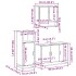 Set de muebles de baño 3 pzas madera contrachapada gris