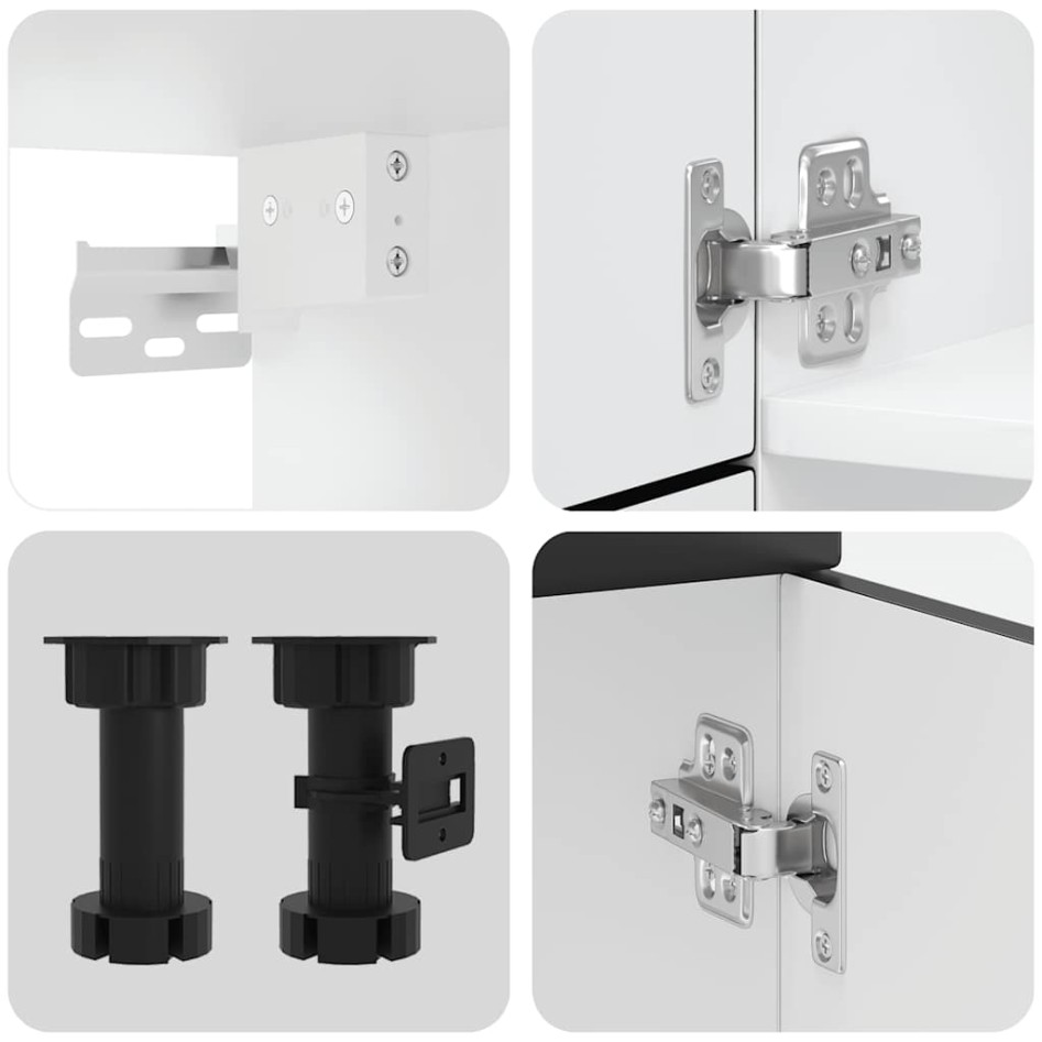 Mueble de cocina Kalmar negra 7 piezas madera