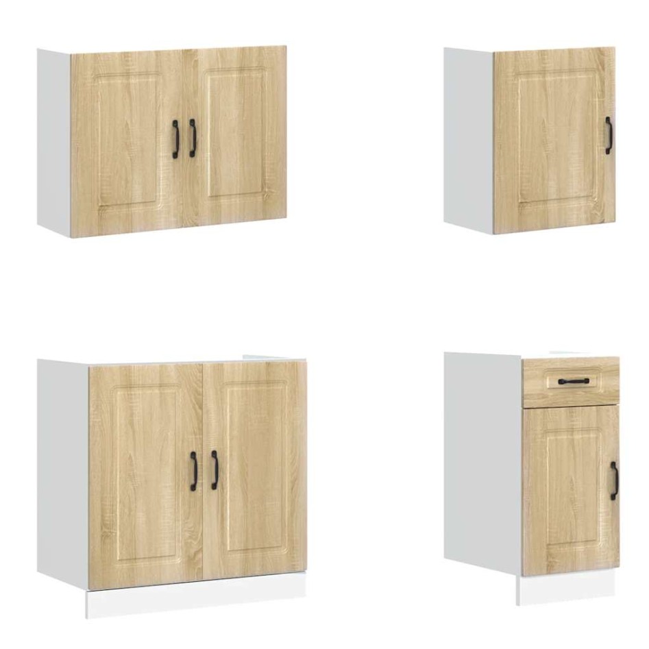 Mueble cocina Kalmar roble sonoma 7 pzas madera