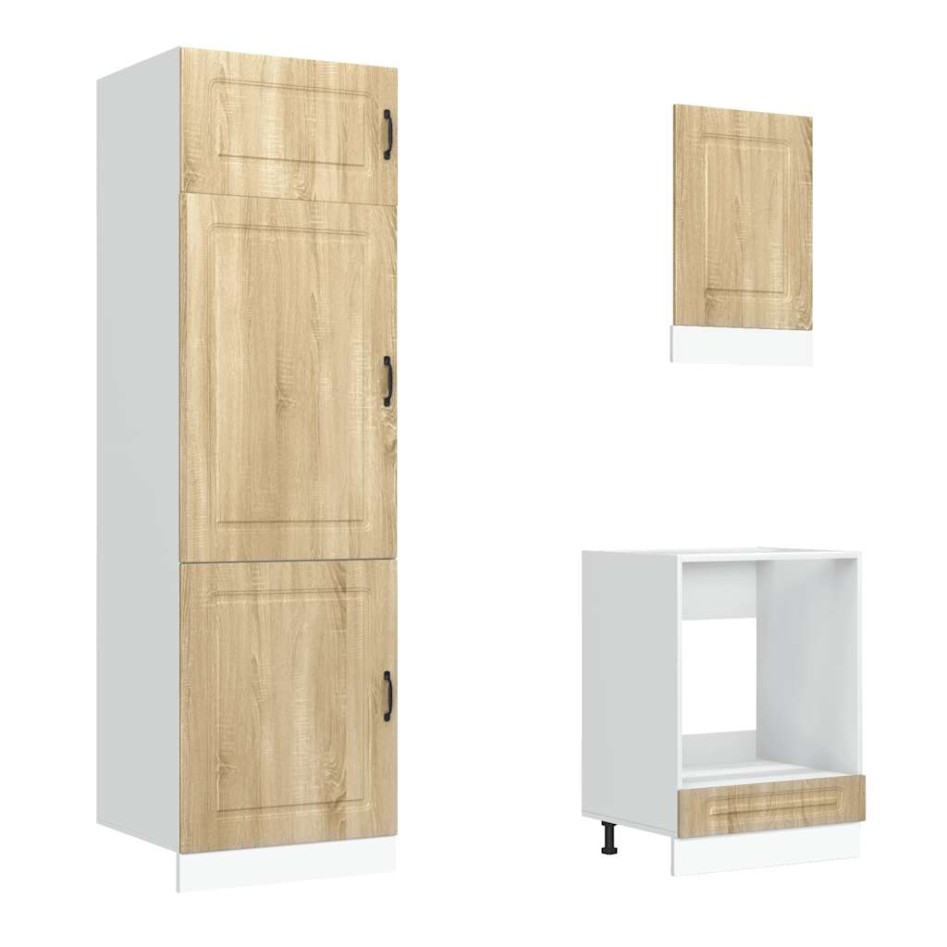 Mueble cocina Kalmar roble sonoma 7 pzas madera