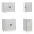 Mueble cocina Kalmar gris hormigón 7 pzas madera