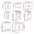 Mueble de cocina Kalmar blanco 8 piezas madera