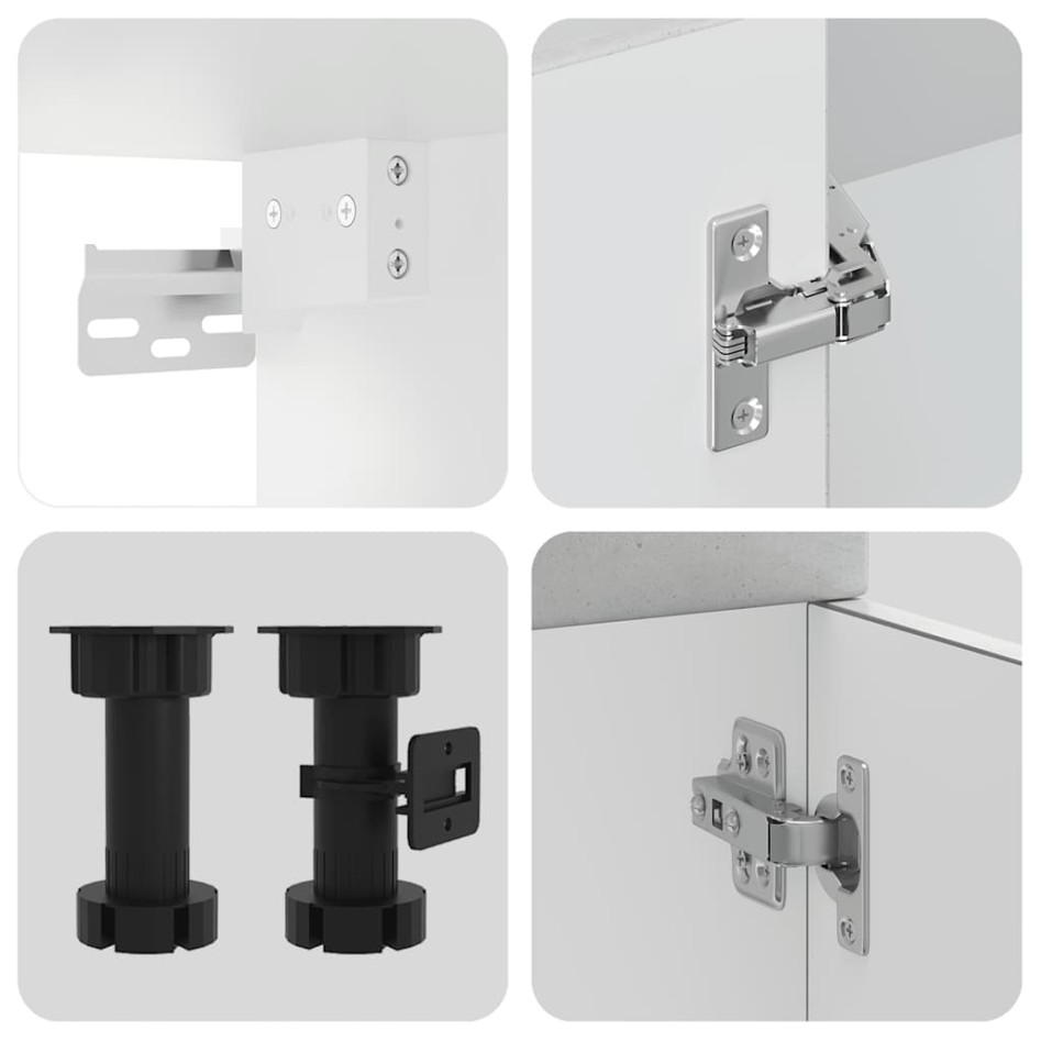 Mueble cocina Kalmar gris hormigón 4 pzas madera