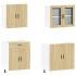Mueble cocina Kalmar roble sonoma 4 pzas madera