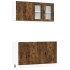 Mueble cocina Kalmar roble ahumado 4 pzas madera