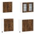 Mueble cocina Kalmar roble ahumado 4 pzas madera