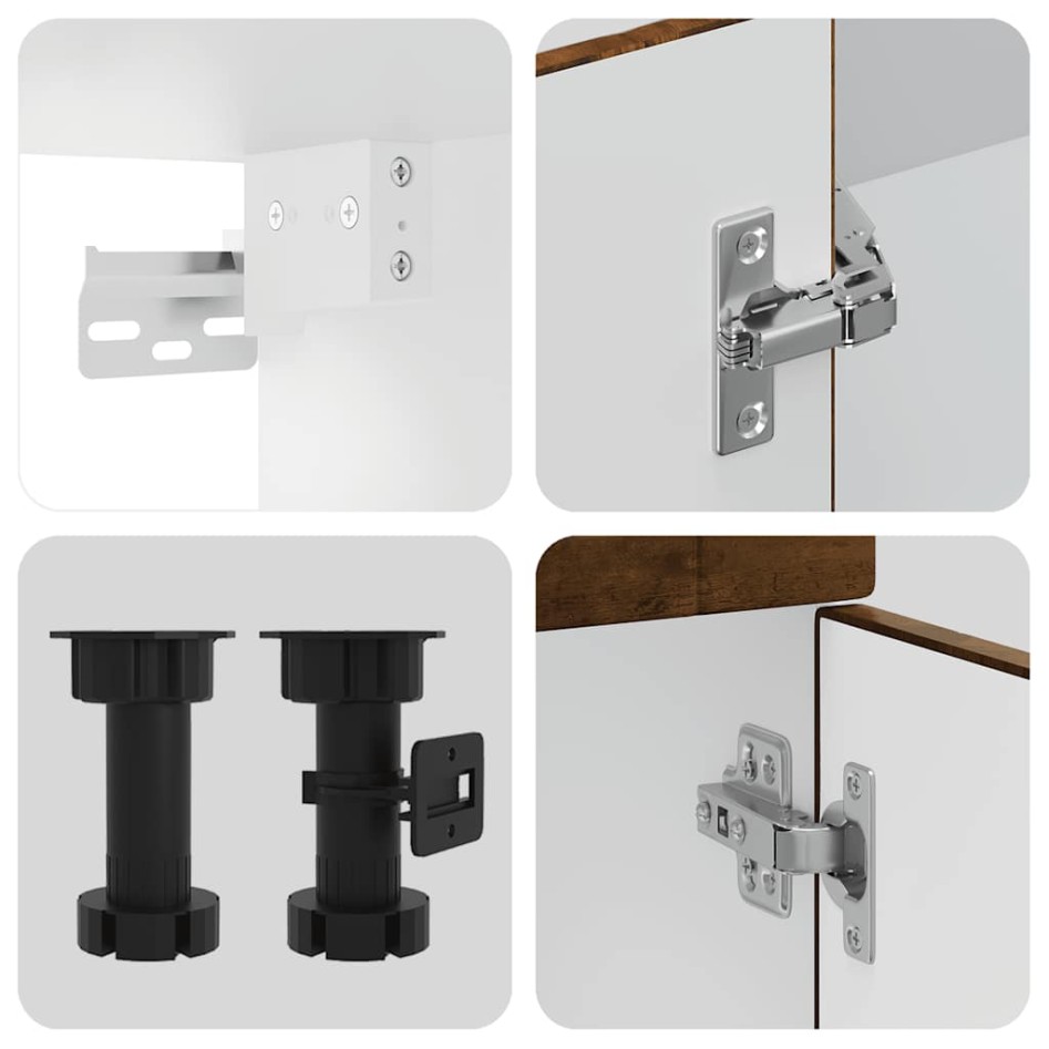 Mueble cocina Kalmar roble ahumado 4 pzas madera