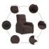 Sillón reclinable eléctrico tela de microfibra
