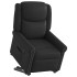 Sillón reclinable vertical de cuero sintético negro