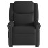 Sillón reclinable vertical de cuero sintético negro