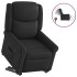 Sillón reclinable vertical de cuero sintético negro